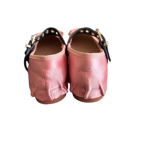 Authentic Miu Miu Pink Satin Ballet Ballerina Flats Slip Ons - Picture 5 of 15